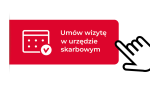 Plakat - napis Umów wizytę przez internet